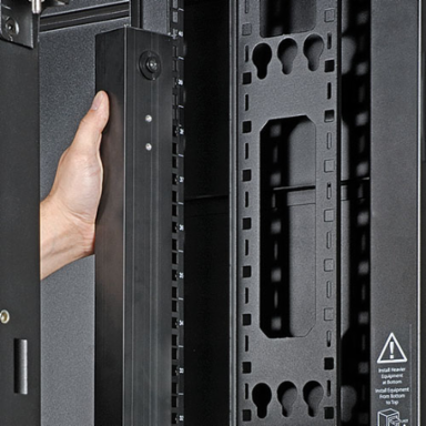 42U Vertical Cable Management Bars, 76 x 4.625 x 1.625 Inch, Toolless Installation