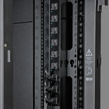 42U Vertical Cable Management Bars, 76 x 4.625 x 1.625 Inch, Toolless Installation