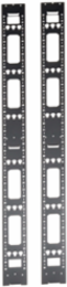 45U Vertical Cable Management Bars, Toolless Mounting, Black, 2-Pack