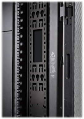 Vertical Cable Management Bars 86.5 Inch x 4.61 Inch x 0.75 Inch, Black