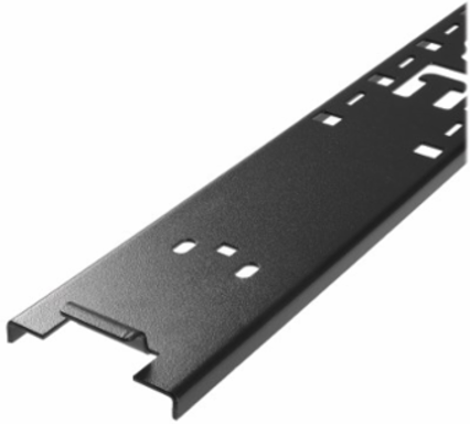 Single-Width Vertical Equipment Management Bars, 48U, 1 Pair, Black