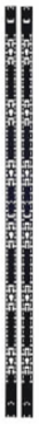 Single-Width Vertical Equipment Management Bars, 48U, 1 Pair, Black