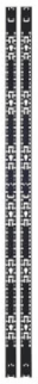 Single-Width Vertical Equipment Management Bars, 42U, 1 Pair, Black