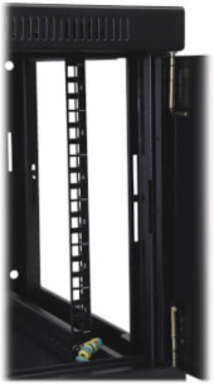 10U Low-Profile Wall-Mount Rack Enclosure Cabinet, 20.5 Inch Deep, Black