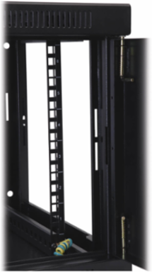10U Low-Profile Wall-Mount Rack Enclosure Cabinet, 20.5 Inch Deep, Black