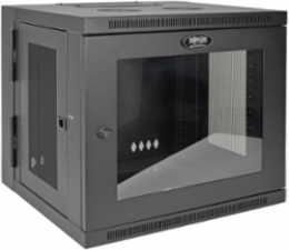 10U Low-Profile Wall-Mount Rack Enclosure Cabinet, 20.5 Inch Deep, Black