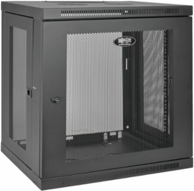 12U Low-Profile Wall-Mount Rack Enclosure Cabinet, Max Depth 16.5 Inch, 200 lb Capacity