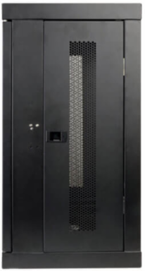12U Low-Profile Wall-Mount Rack Enclosure Cabinet, 200 lb Capacity, Shallow Depth