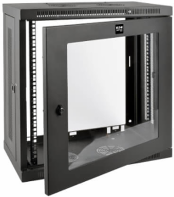 12U Low-Profile Wall-Mount Rack Enclosure Cabinet, 12.75 Inch Max Depth