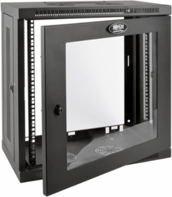 12U Low-Profile Wall-Mount Rack Enclosure Cabinet, 12.75 Inch Max Depth