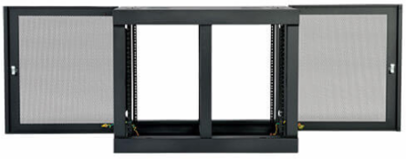 12U Low-Profile Wall-Mount Rack Enclosure, Max Depth 32.5 Inch, 500 lb Capacity