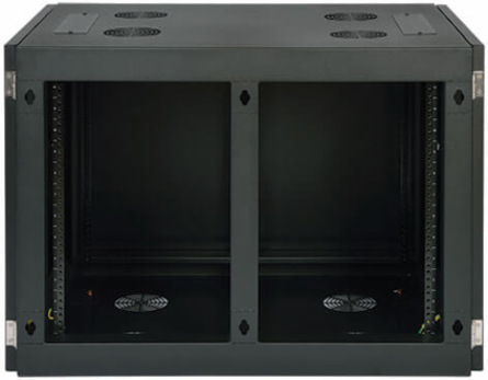 12U Low-Profile Wall-Mount Rack Enclosure, Max Depth 32.5 Inch, 500 lb Capacity