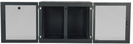 12U Low-Profile Wall-Mount Rack Enclosure, Max Depth 32.5 Inch, 500 lb Capacity