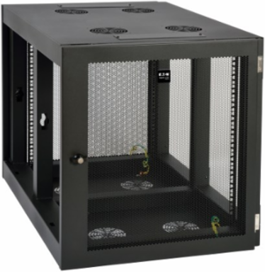 12U Low-Profile Wall-Mount Rack Enclosure, Max Depth 32.5 Inch, 500 lb Capacity