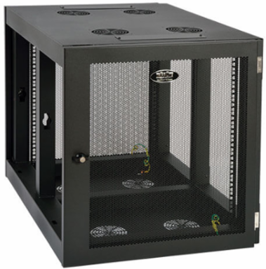 12U Low-Profile Wall-Mount Rack Enclosure, Max Depth 32.5 Inch, 500 lb Capacity