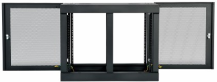 12U Low-Profile Wall-Mount Rack Enclosure, Max Depth 32.5 Inch, 500 lb Capacity