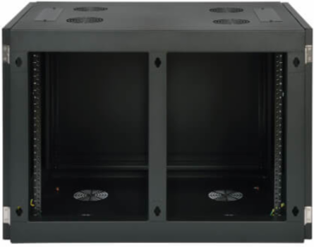 12U Low-Profile Wall-Mount Rack Enclosure, Max Depth 32.5 Inch, 500 lb Capacity