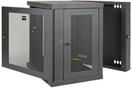 12U Low-Profile Wall-Mount Rack Enclosure Cabinet, 20.5 Inch Depth, 200 lb Capacity
