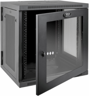 12U UPS-Depth Wall-Mount Rack Enclosure Cabinet, 24.5 Inch Max Depth, Black