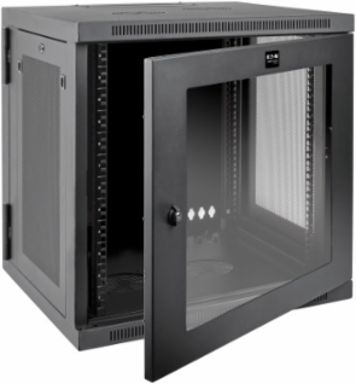 12U UPS-Depth Wall-Mount Rack Enclosure Cabinet, 24.5 Inch Max Depth, Black
