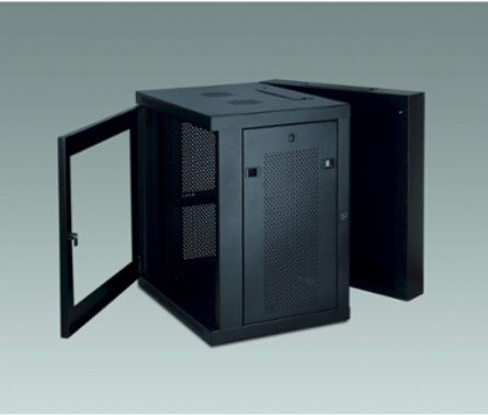 12U Low-Profile Wall-Mount Rack Enclosure Cabinet, Supports Up to 20.5 Inch Depth, 200 lbs Load Capacity