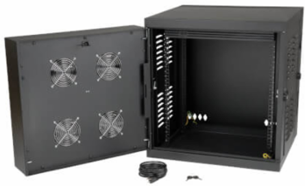 12U NEMA 12 Wall-Mount Rack Enclosure Cabinet, 20.5 Inch Depth, 200 lb Capacity