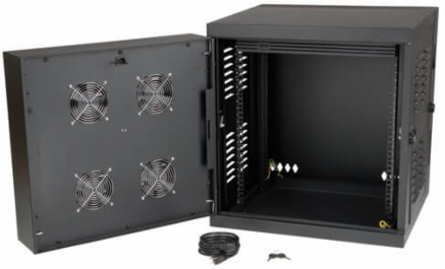 12U NEMA 12 Wall-Mount Rack Enclosure Cabinet, 20.5 Inch Depth, 200 lb Capacity