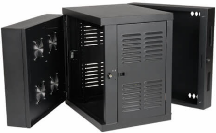 12U NEMA 12 Wall-Mount Rack Enclosure Cabinet, 20.5 Inch Depth, 200 lb Capacity