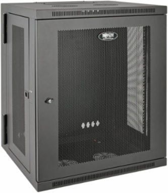 15U Low-Profile Wall-Mount Rack Enclosure, 20.5 Inch Deep, 200 lb Capacity