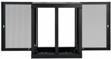 18U Heavy-Duty Low-Profile Wall-Mount Rack Enclosure, Max Depth 32.5 Inch, 500 lb Capacity