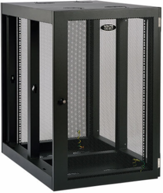18U Heavy-Duty Low-Profile Wall-Mount Rack Enclosure, Max Depth 32.5 Inch, 500 lb Capacity