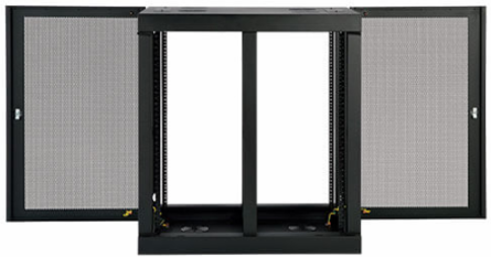 18U Heavy-Duty Low-Profile Wall-Mount Rack Enclosure, Max Depth 32.5 Inch, 500 lb Capacity