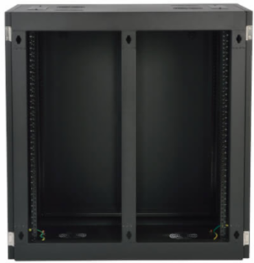 18U Heavy-Duty Low-Profile Wall-Mount Rack Enclosure, Max Depth 32.5 Inch, 500 lb Capacity