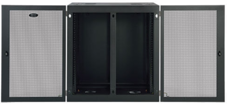 18U Heavy-Duty Low-Profile Wall-Mount Rack Enclosure, Max Depth 32.5 Inch, 500 lb Capacity
