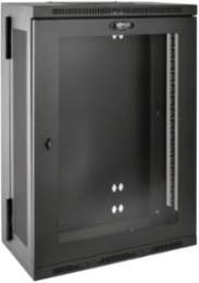 18U Low-Profile Wall-Mount Rack Enclosure Cabinet, 12.75 Inch Deep, Black