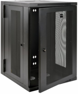 18U Wall-Mount Rack Enclosure Cabinet, Secures Equipment Up to 24.5 Inch Deep
