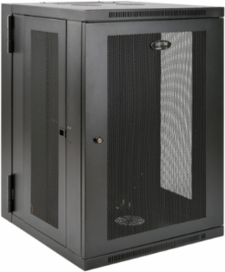 18U Wall-Mount Rack Enclosure Cabinet, Secures Equipment Up to 24.5 Inch Deep