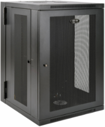 18U Wall-Mount Rack Enclosure Cabinet, Secures Equipment Up to 24.5 Inch Deep