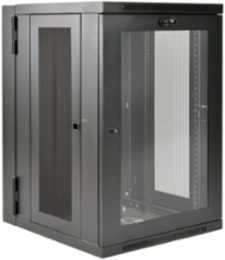 18U UPS-Depth Wall-Mount Rack Enclosure Cabinet, 24.5 Inch Depth, Black