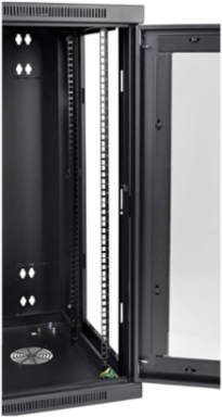 18U Wall-Mount Rack Enclosure Cabinet, 20.5 Inch Depth, Black