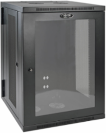 18U Wall-Mount Rack Enclosure Cabinet, 20.5 Inch Depth, Black