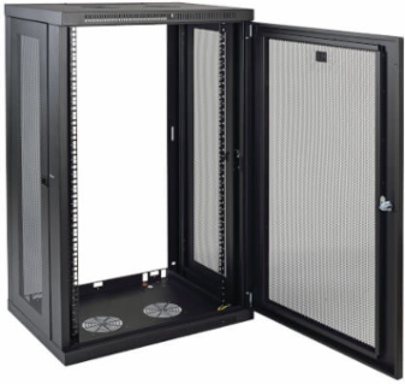SmartRack 21U Wall-Mount Rack Enclosure 16.5 Inch Depth, 200 lb Capacity