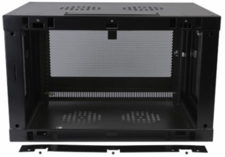 6U Low-Profile Wall-Mount Rack Enclosure Cabinet, 16.5 Inch Depth, 200 lbs Load Capacity