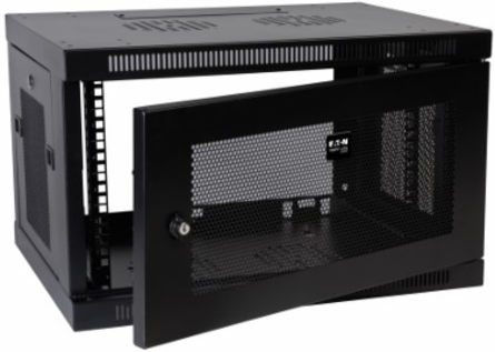 6U Low-Profile Wall-Mount Rack Enclosure Cabinet, 16.5 Inch Depth, 200 lbs Load Capacity