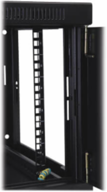 6U Low-Profile Wall-Mount Rack Enclosure Cabinet, Max Depth 16.5 Inch, Black