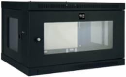 6U Low-Profile Wall-Mount Rack Enclosure Cabinet, Max Depth 16.5 Inch, Black