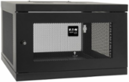 6U Low-Profile Wall-Mount Rack Enclosure Cabinet, 16.5 Inch Depth, 200 lb Capacity
