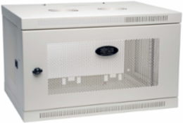 6U Low-Profile Wall-Mount Rack Enclosure Cabinet, 200 lb Capacity, 16.5 Inch Depth