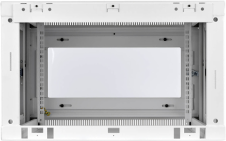6U Low-Profile Wall-Mount Rack Enclosure Cabinet, Maximum Depth 16.5 Inch, White