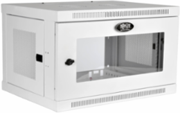 6U Low-Profile Wall-Mount Rack Enclosure Cabinet, Maximum Depth 16.5 Inch, White